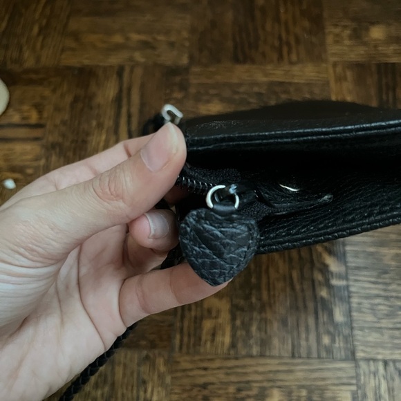 BRIGHTON Black Brown Croc Embossed Leather Small Clutch Wristlet Size Purse - Picture 13 of 13